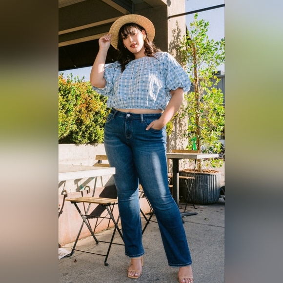 VERVET BY FLYING MONKEY Denim - Vervet by Flying Monkey Mid Rise Flare Jeans Plus Size 16W Lovervet